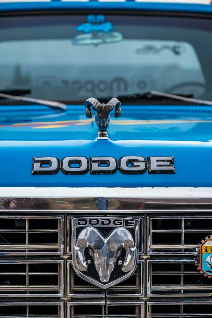 blue Dodge car